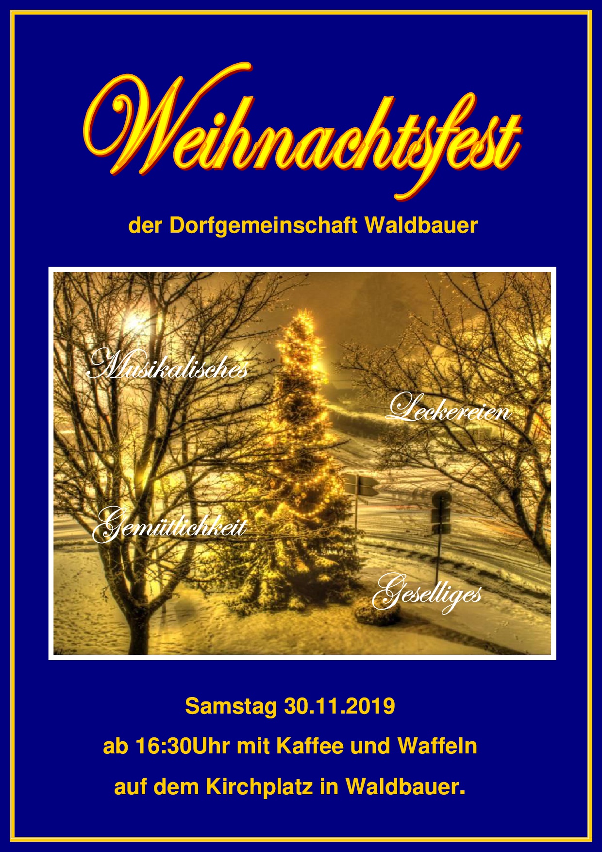 Plakat Weihnachtsfest 2019